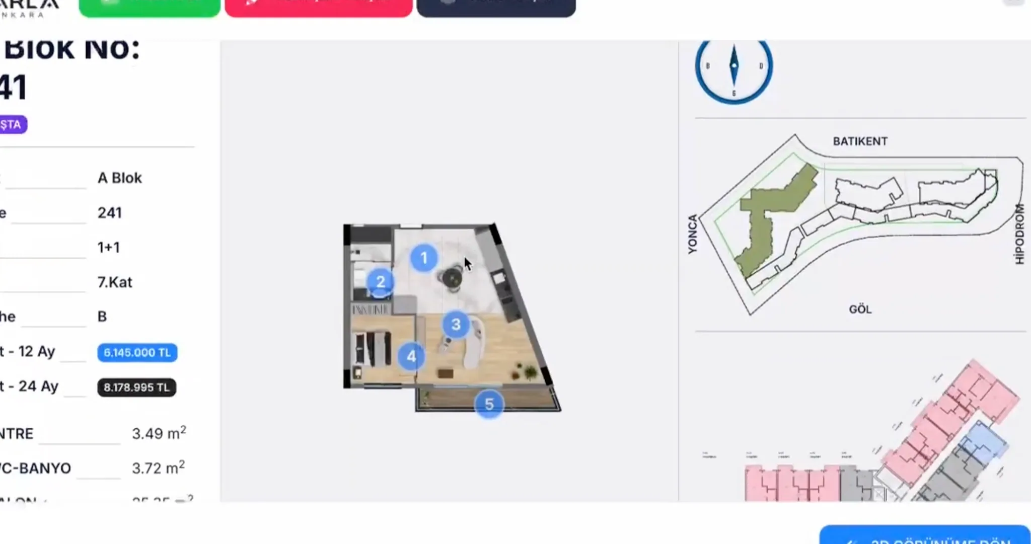 Parla Ankara daire detayı ve teknik çizim ekranı