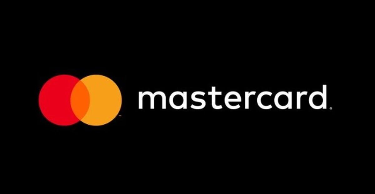 Mastercard logosu, siyah zemin